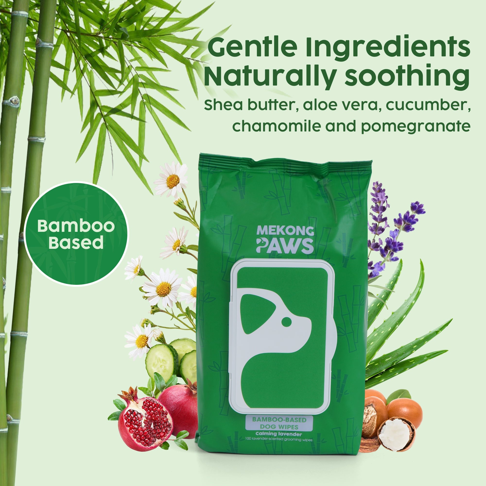 Mekong Paws Bamboo Dog Grooming Wipes