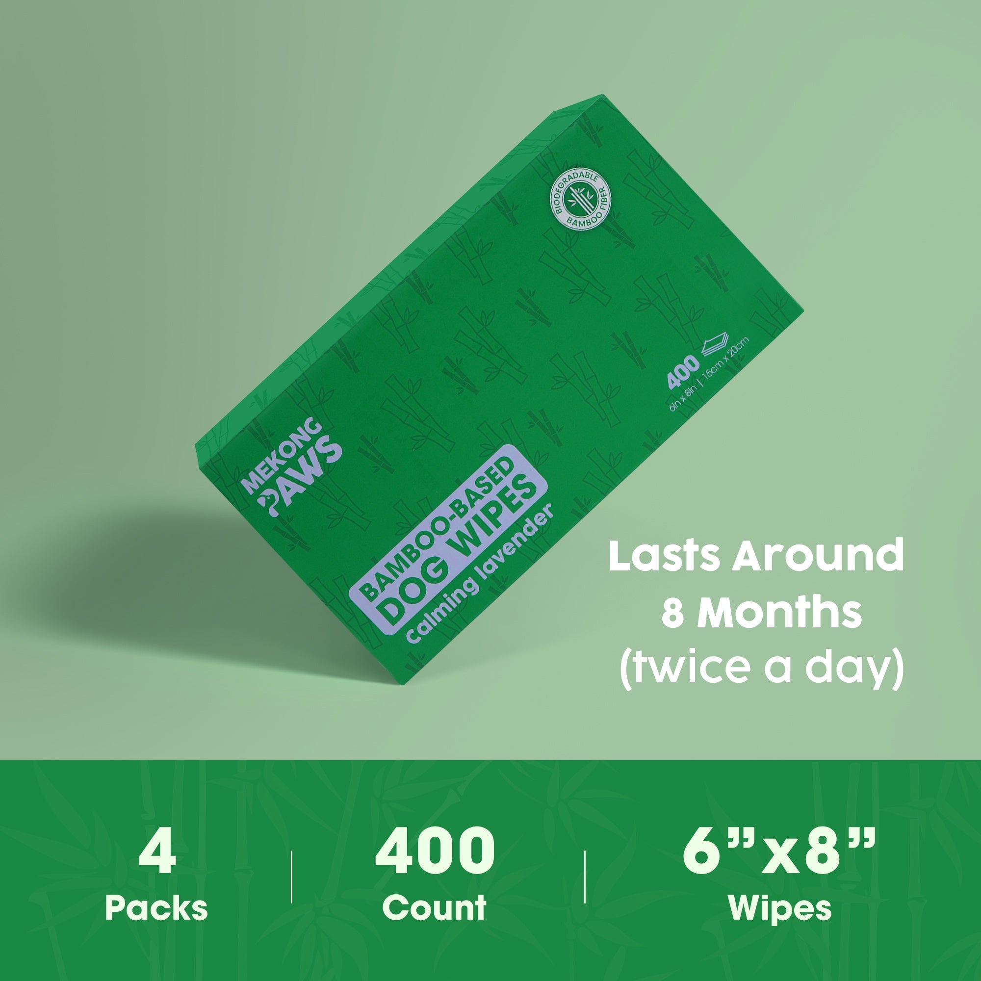 Mekong Paws Bamboo Dog Grooming Wipes